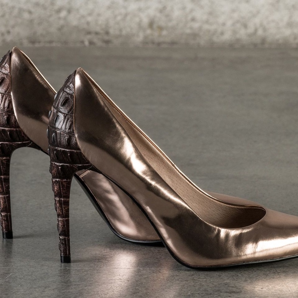 Diesel Womens Klarisse Copper Metallic Heels